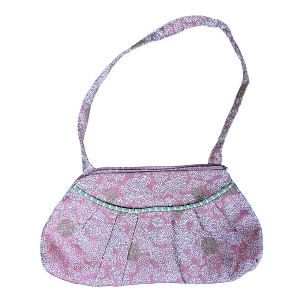 Pink and Tan Maruca Shoulder Bag